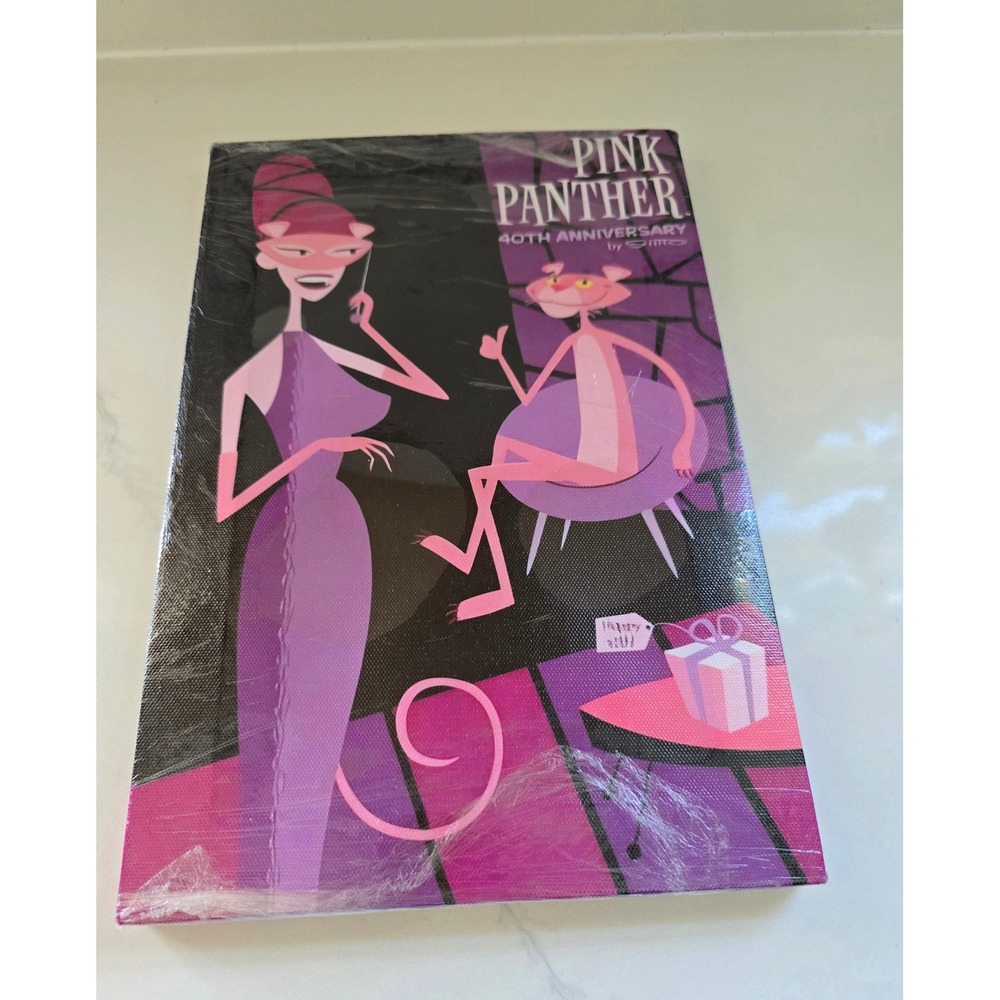 Pink Panther 40th Anniversary Shag Josh Agle Canvas Wall Art 8x12 Purple New